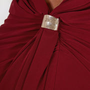 Dress Dance Latin - Halter Ruched Waist with Built-in Underwear Dresses for Latin Dancing Tango Salsa Samba Rumba - DancerInn  