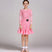Pink / S - Latin Ballroom Dance Dresses for Girls with Lace Long Sleeves, Simple Neckline, and Invisible Zipper