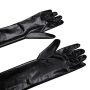 Long Black Leather Gloves - Sexy Shiny Patent Latex Gloves for Halloween Costume, Cosplay & Dance - DancerInn  Women Dance Accessories