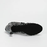 Latin Shoes for Ladies - Rhinestone Cutout Peep Toe High Heel Salsa Shoes Womens - DancerInn   Latin Dance Shoes - 35022320304311 - 35022320304311