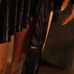 Leopard Print Mini Skirt - Irregular Gilded Dance Mini Skirt Wrap with Built‑In Underwear for Latin Tango Salsa - DancerInn   - 34492898279607 - 34492898279607