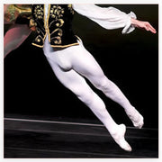 Ballet Tights for Men - Seamless Mens Footed Tights with Elastic Waistband Nylon Gym Training Dance Wear - DancerInn 