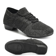 Dance Shoes for Jazz Dance Salsa Dance Shoes for Women Knitted Latin Ballroom Practice Shoes DancerInn