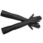 Long Black Opera Gloves - Vintage Ladies Elbow Length Dancing Gloves for Sun Protection & Driving - DancerInn black Women Dance Accessories