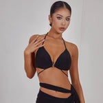 Black Dance Bra - Stretch Bra Wear for Dance with Padding Backless Design for Latin, Samba, Rumba - DancerInn - 33902195114167 - 33902195114167