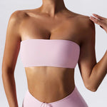 Dance Wrap Top – Strapless Sports Dance Bra Tops for Yoga Latin Tango Salsa Gym - DancerInn   - 34485516501175 - 34485516501175