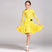 Yellow / S - Latin Ballroom Dance Dresses for Girls with Lace Long Sleeves, Simple Neckline, and Invisible Zipper