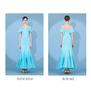 Short Flying Sleeve Modern Ballroom Dance Dresses for Women YL9088 - DancerInn