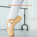 Zapatillas de ballet con suela dividida: zapatillas de ballet unisex para hombre y mujer, zapatillas de ballet de lona suave, planas de baile para practicar. - 33 / Camello-Slip on