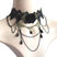 A12 - Gothic Choker Necklace - Vintage Black Collar Choker Necklace for Holiday Party Beaded Necklaces Jewelry