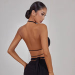 Black Dance Bra - Stretch Bra Wear for Dance with Padding Backless Design for Latin, Samba, Rumba - DancerInn - 33902195081399 - 33902195081399