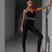 Spaghetti Strap Crop Top - Stretchy Dance Bra Tops with Built-in Pads Cross Back Design for Latin, Samba, and Rumba - DancerInn 