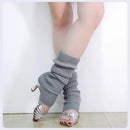 Ballett-Beinwärmer – weich gestrickte Tanz-Beinwärmer für Ballett, Yoga, Fitnessstudio, Stiefelmanschetten, Fußmanschetten - Grau / One size