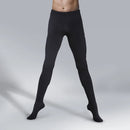 Ballettstrumpfhosen für Herren – Nahtlose Herrenstrumpfhosen mit Füßen und elastischem Bund, Nylon, für das Fitnessstudio, zum Trainieren und Tanzen - Schwarz / M