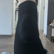 Dancer Knee Pads – Elastic Soft Unisex Knee Braces Sport Protector for Fitness, Training, Meniscus & Arthritis Pain Relief - DancerInn Black-XL