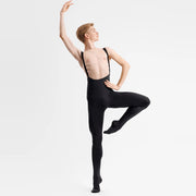 Mens Ballet Leotards - Spandex One-Piece Scoop Neck Bodysuit Dance Gymnastics for Men - DancerInn 