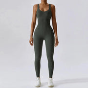 One-Piece Seamless Yoga Suit Stretch Bodysuit Fitness Workout Gym Dance Clothes for Women - DancerInn