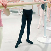 Boys Ballet Tights - Slim Fit High Stretch Solid Color Black Dance Tights for Kids - DancerInn 