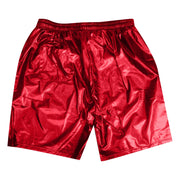 Mens Metallic Shorts - Shiny Rave Shorts Men with Sequin, Elastic Waist, and Pockets for Dance Performance - DancerInn 