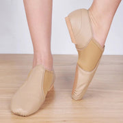 Leather Dance Shoes - Ballet Sneakers Womens with Pigskin Upper 3D Pleated Ultra-Light EVA Sole for Jazz Girls DancerInn