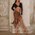 Leopardo / XS - Gonna Latina - Gonne da ballo Salsa con sciarpa a spacco irregolare Stampa leopardata nera per Samba Rumba Danza del ventre