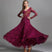 rojo / S - Vestido de baile de salón, ropa de actuación, vestidos grandes de gasa con encaje, trajes de competición de vals de salón latino para mujer