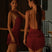 Red / XS - Fringe Skirt Womens - Dense Fringe Dancers Skirt with Built-In Shorts for Latin Salsa Dance