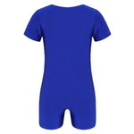 Boys Gymnastics Leotard - Short Sleeve Solid Color High Stretch Ballet Leotards for Girl and Boy - DancerInn  - 33374856151223 - 33374856151223