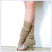 Beige / One size - Ballett-Beinwärmer – weich gestrickte Tanz-Beinwärmer für Ballett, Yoga, Fitnessstudio, Stiefelmanschetten, Fußmanschetten