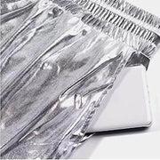 Mens Metallic Shorts - Shiny Rave Shorts Men with Sequin, Elastic Waist, and Pockets for Dance Performance - DancerInn 