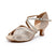 Suela de ante dorado - Tacón de 5 cm / US 4,5/UE 34 - Zapatos de baile latino para mujer - Zapatos de tacón medio con pedrería y suela de gamuza para baile latino, ideales para jazz, salsa y bachata.