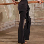 Latina Flared Pants - Women's Flare Dance Pants with High Waist Stretch Fabric for Yoga, Pilates, Belly Dancing - DancerInn  - 33954404794551 - 33954404794551