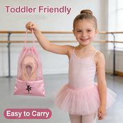 Pointe Shoe Bag - Breathable Mesh Canvas Drawstring Ballet Shoe Bag, Dance Bag for Shoes - DancerInn  Kids Dance Accessories