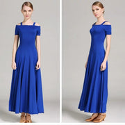 flowy short sleeve ball gown prom dress for dance party