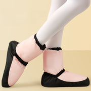 Ballet Warm Up Booties - Winter Ballet Boots Warm Up Dance Shoes, Breathable Fleece, Non-Slip Sole DancerInn