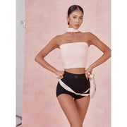 High-Waisted Slimming Latin Dance Shorts for Women with Tummy Control and Hip Pads - DancerInn