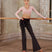 Black / S - Latina Flared Pants - Women's Flare Dance Pants with High Waist Stretch Fabric for Yoga, Pilates, Belly Dancing