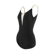 Adult Women's Gymnastics Leotard Ballet Camisole V-Neck Training Suit with Removable Pads BAT2901 - DancerInn