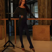 Latina Yoga Pants - High Waist Black Dancing Pants Woven Hollow Out for Samba Tango Rumba - DancerInn  