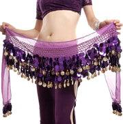 Women’s Belly Dance Costume Hip Scarf with Bling Sequins Coins Sweet Dance Skirt Wrap Performance - DancerInn