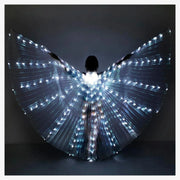Multicolor LED Lights Belly Dance Isis Wings with Telescopic Sticks for Adults and Children - DancerInn