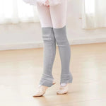 Ballet Leg Warmers Dance for Girls Knitted Stirrup Long Leg Socks Suit Yoga, Gym, and Fitness - DancerInn Grey / L - 33468461777079 - 33468461777079