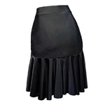 Dance Skirts Latin - Asymmetrical Ruffle Mini Dance Skirt Women with Shorts for Salsa Ballroom - DancerInn Women Dance Skirts & Tutus   - 34991826763959 - 34991826763959