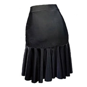 Dance Skirts Latin - Asymmetrical Ruffle Mini Dance Skirt Women with Shorts for Salsa Ballroom - DancerInn Women Dance Skirts & Tutus  