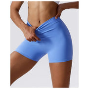 High Waist V-Back Scrunch Butt Yoga Shorts for Women Gym Cycling Fitness Activewear Tights - DancerInn
