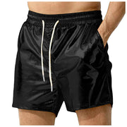 Mens Metallic Shorts - Shiny Rave Shorts Men with Sequin, Elastic Waist, and Pockets for Dance Performance - DancerInn 