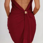 Dress Dance Latin - Halter Ruched Waist with Built-in Underwear Dresses for Latin Dancing Tango Salsa Samba Rumba - DancerInn   - 34330457866423 - 34330457866423