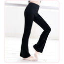 Bell Bottom Pants for Girls - Flared Leggings with High Waist for Kids Ballet, Dance, Yoga & Workout - Black / XS