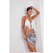 Women's Split Fringe Latin Dance Skirt with Handcrafted Round Waist Ring and 3D Mermaid Cut - DancerInn