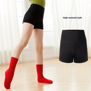 Girls Gymnastics Shorts - High Waisted Dance Shorts with Breathable Stretch Cotton for Toddler & Kids Ballet Yoga - DancerInn High Waist / 3XL